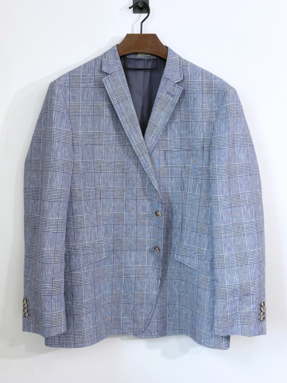 Joseph Abboud Linen Blend Slim Fit Sport Coat - Glen Plaid